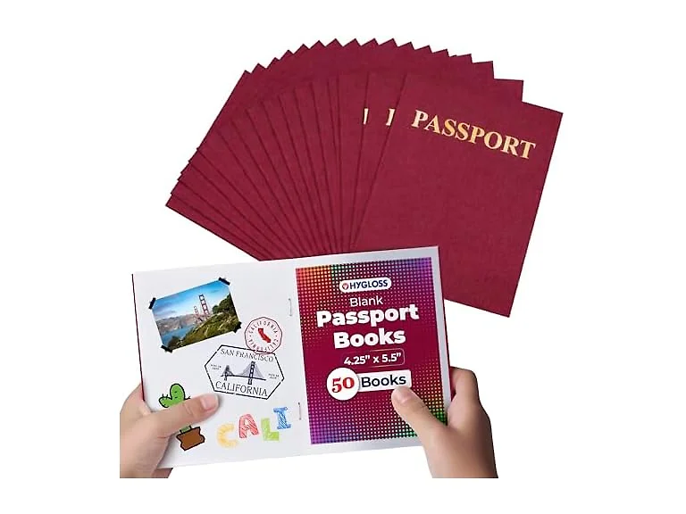 Hygloss Fake Passport Book – Bulk 50 Pack