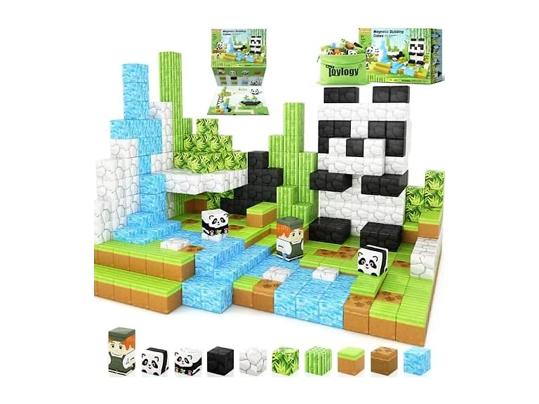 Toylogy Magnetic Blocks Panda STEM 3+