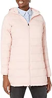Amazon Essentials Women's Lightweight Water-Resistant Packable Hooded Puffer Coat (Available in Plus Size), Rose, Large