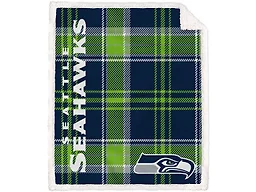 NFL Team Classic Plaid Throw - Seattle Seahawks