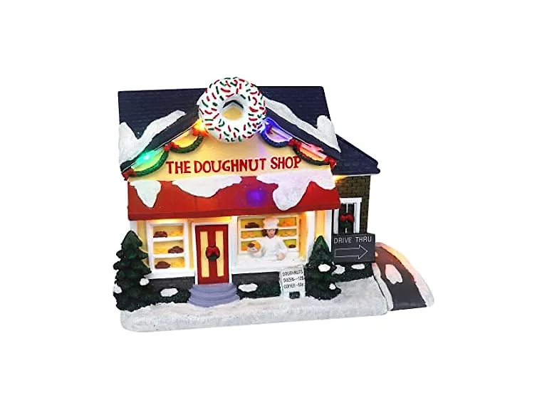 Top Treasures Doughnut Shop Snow Village
