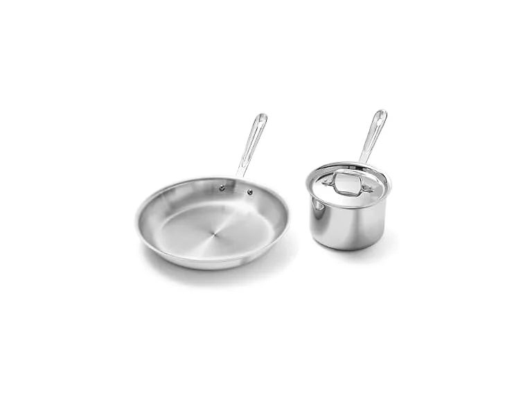 All-Clad D3 Stainless Steel Cookware Set, 3-Piece