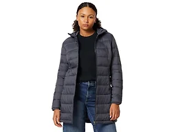 Amazon Essentials Women's Lightweight Water-Resistant Hooded Puffer Coat, Charcoal, X-Small