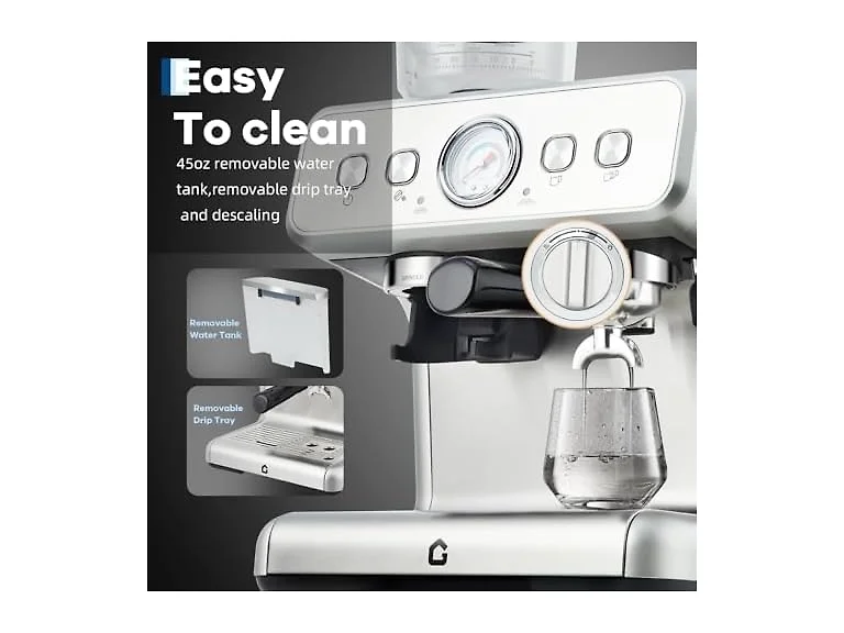 MOVECOM 20 Bar Espresso Machine with Built-in Grinder 