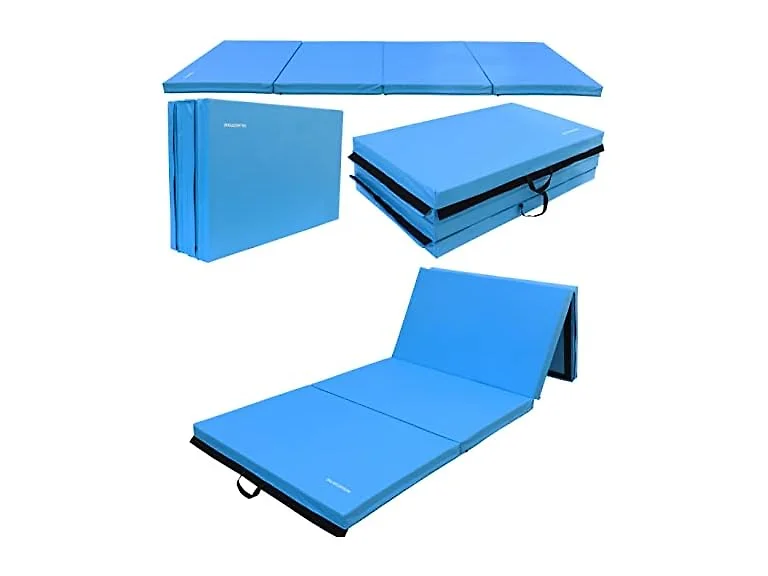Fitvids Extra Thick Exercise Aerobics Mat, Blue