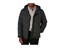 Amazon Essentials Men's Heavyweight Hooded Puffer Coat, Black, Large
