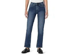Amazon Essentials Women's High-Rise Straight Leg Jean, Stone Dark Wash, 14