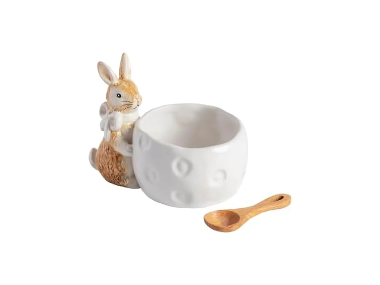 Mud Pie Easter Bow Bunny Tidbit Bowl