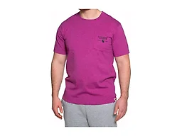 Carhartt Men's Relaxed Fit Heavyweight Short-Sleeve Pocket Logo Graphic T-Shirt, Magenta Agate Heather, Small