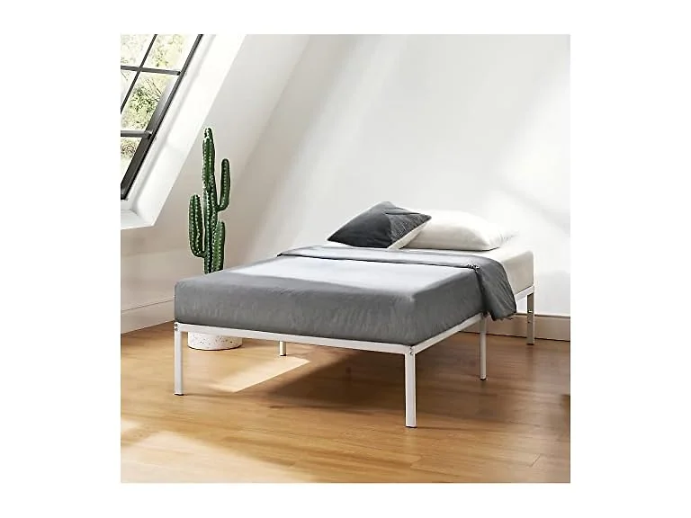 Best Price 14in Platform Bed White Twin
