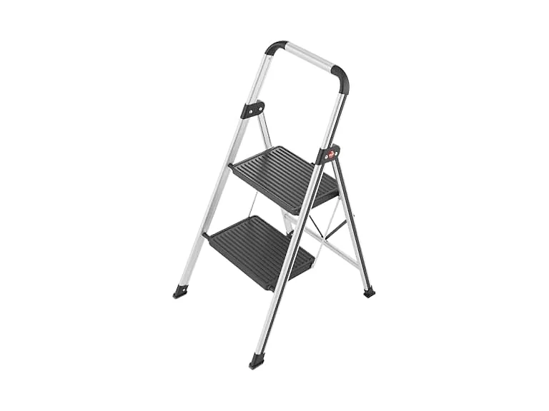 Hailo K71 2 Step ANSI Aluminum Silver/Black Stool