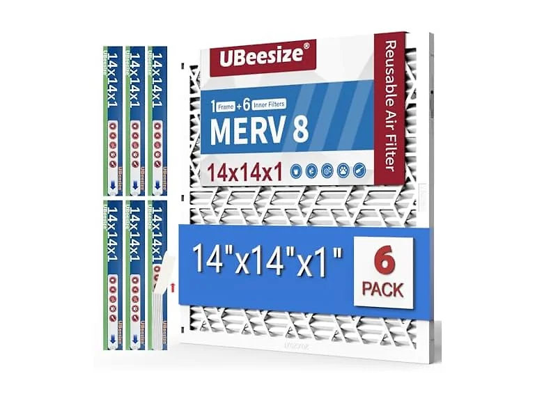 UBeesize Air Filter 14x14x1 6-Pk MERV 8