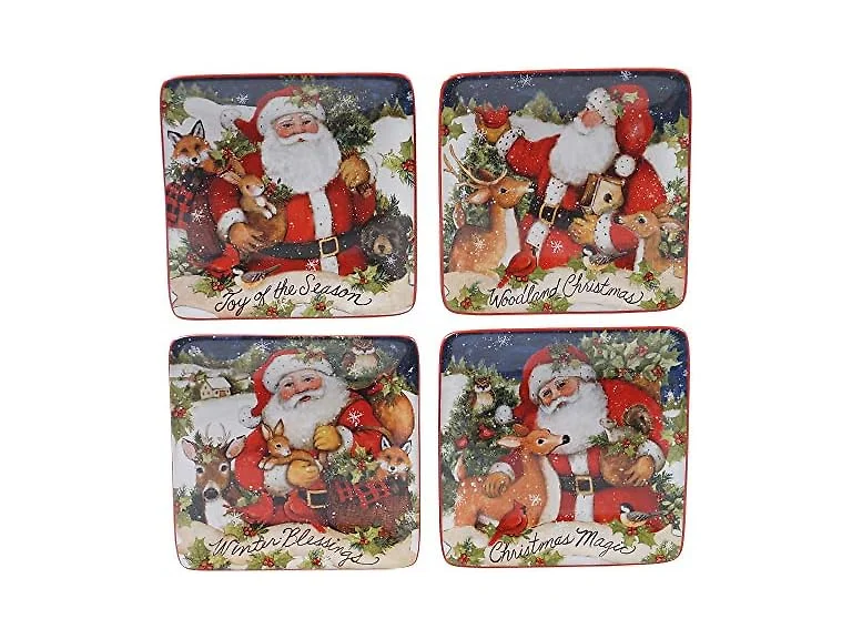 Magic of Christmas Santa 6" Canape Plates
