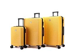 Tucci Italy Spettro 3-Piece Expandable Hardside Spinner Luggage Set, Yellow