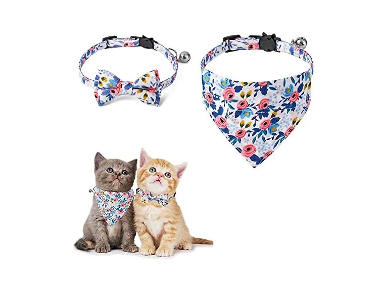 Cat Collars and Cat Bandana Triangle Scarfs