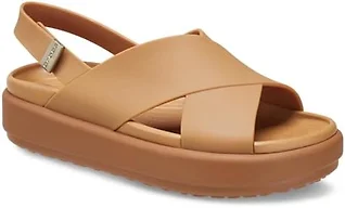 Crocs Brooklyn Luxe Womens Cross Strap Tan/Tan Size M7W9