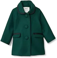 Amazon Essentials x Sofia Grainge Toddler Girls' Wool Blend Dress Coat, Dark Green, 4T