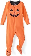 The Children's Place Baby Toddler, Halloween Pajamas, Cotton, Pumpkin One Piece, 4T
