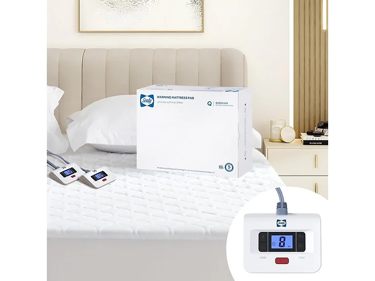 Sealy Heated Mattress Pad Luxury Quilted Electric Bed Warmer