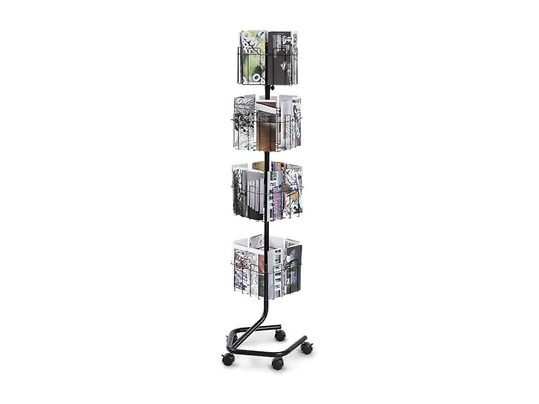 Brochure Display Rack, 4-Tier 32 Pockets