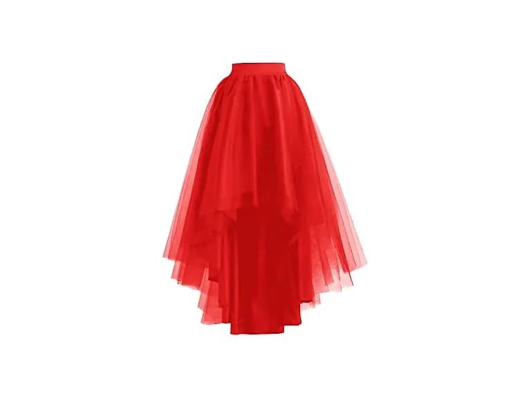 ROSE IN THE BOX Tulle Skirt Red