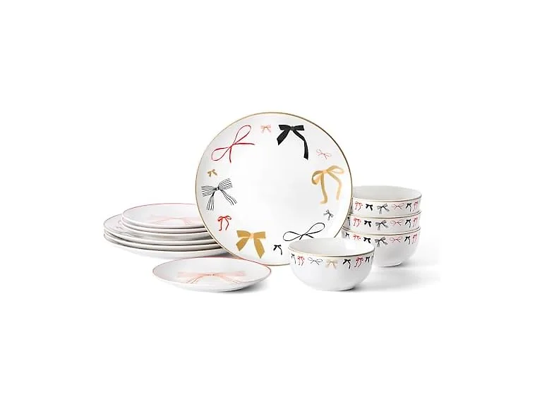 Stone Lain Rosie 12-Piece Dinnerware Set Porcelain Multicolored