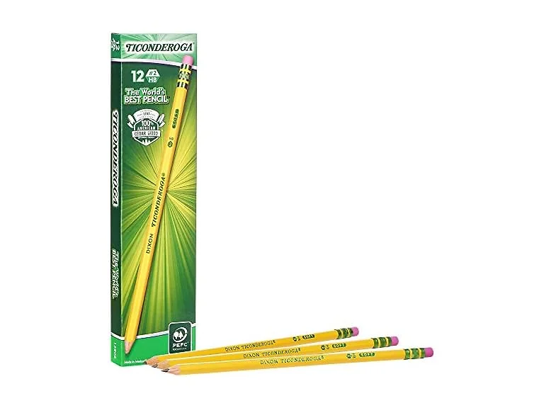 TICONDEROGA Woodcase Pencils with Erasers