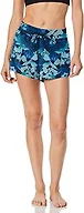 Kanu Surf Women's Darren Stretch UPF 50+ Active Swim and Workout Boardshort, Eden Blue, 4
