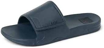 REEF Mens Sandals, Fanning Slide H20, Blue, 12