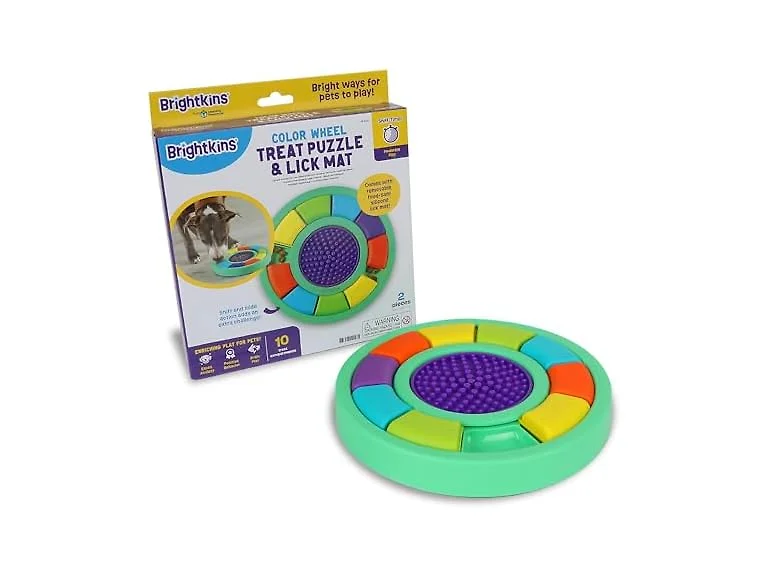 Brightkins Color Wheel Treat Puzzle and Lick Mat