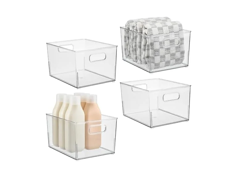 iDesign Stackable Plastic Bath Storage Bin