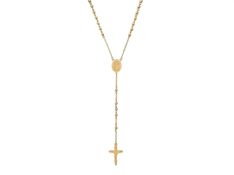 Beaded Rosary w- Medal & Cross