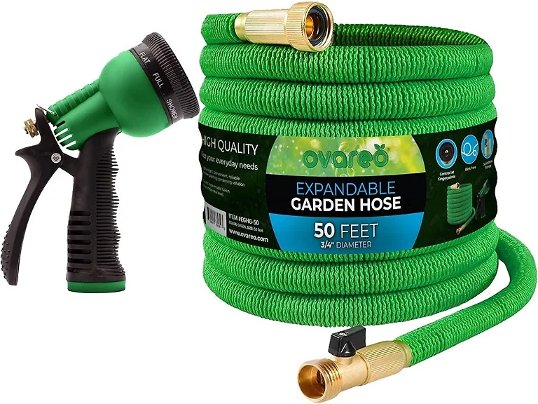 Expandable Garden Hose 50ft w/ Nozzle