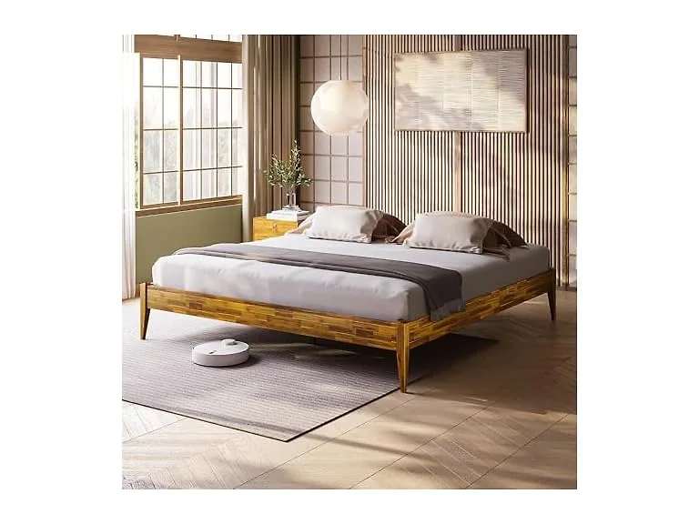 Bme Dinkee King Bed Frame Wood 15 Inch