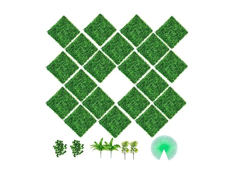 Artificial Boxwood Panels, 20 PCS 20\"x20\"