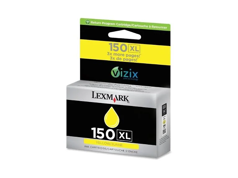 Lexmark 14N1618 High Yield 150XL Ink Cartridge, Retail Packaging Ink (Yellow)
