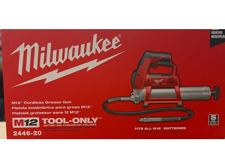 Milwaukee 2446-20 M12 12V Grease Gun (Tool Only)