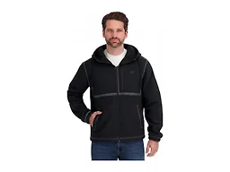 Billabong Mens Sherpa Bonded Polar Fleece Hoodie Jacket, Black, XL