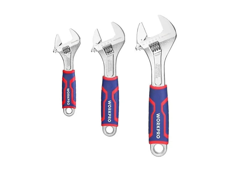 WORKPRO 3-piece Adjustable Wrench Set, 6&8&10