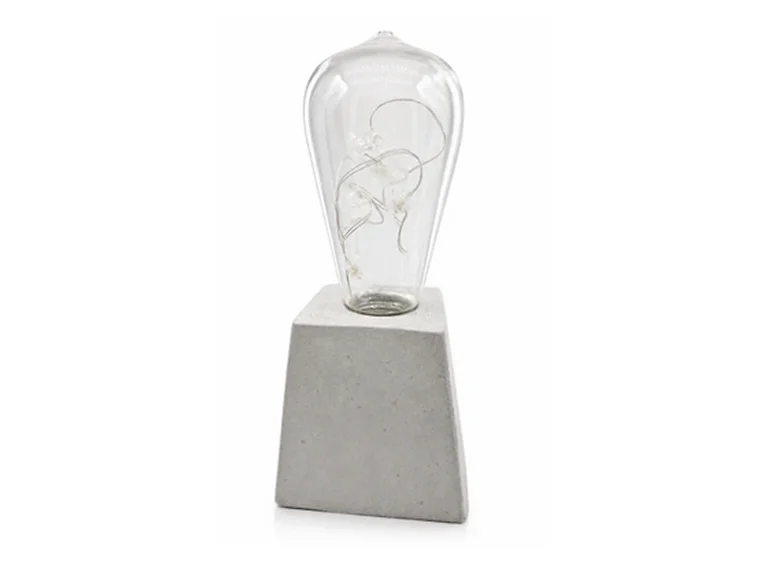 Mushroom Novelty LED Lamp with Artisan Stone Base