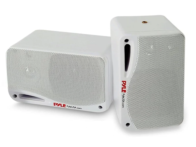(NEW) (PAIR) Pyle 3.5 Inch Outdoor Waterproof Wireless Bluetooth Speakers