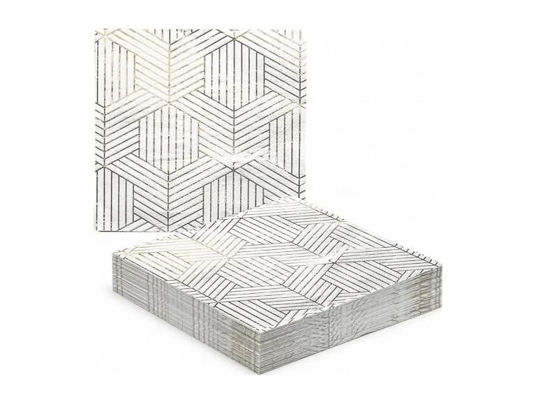 GeoPrism Gold Napkins 20pk