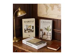 3 PCS Faux Decorative Books for Home Decor-Coffee Table Books Decor-Aesthetic Fake/Faux Books for Decoration,libros Decoration for Coffee Table, Shelf Accessories (3-Home Create Habitat)
