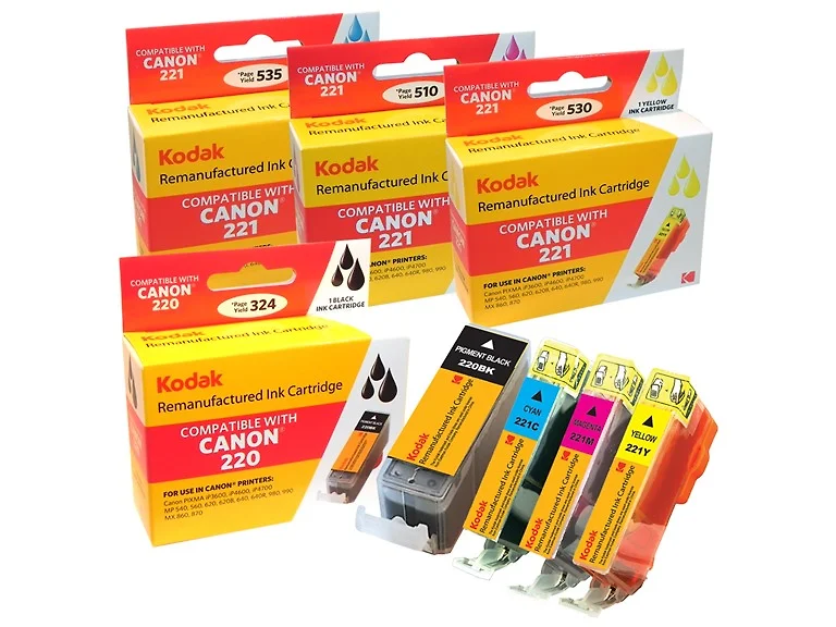 Compatible Canon PGI-220/CLI-221 Ink Cartrige Combo Pack.