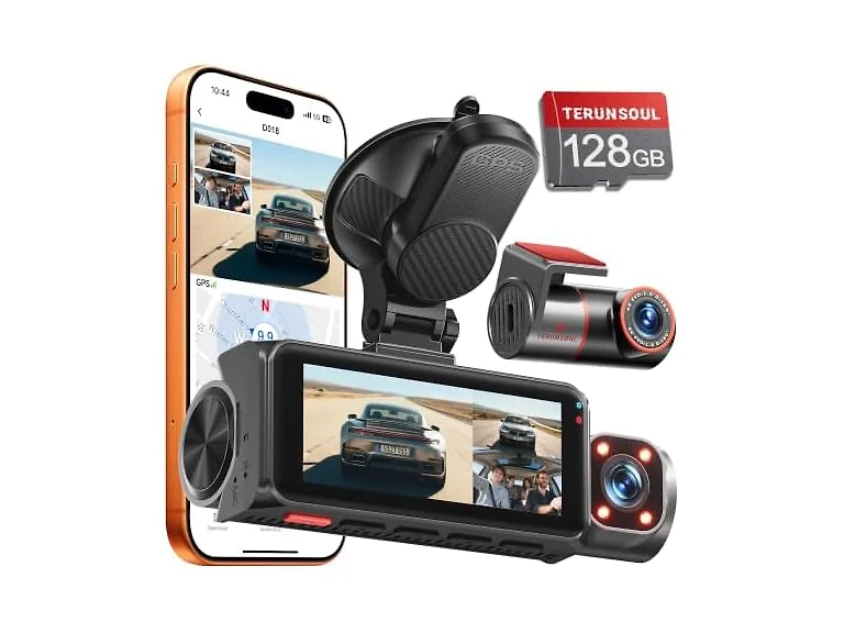 TERUNSOUl 4K+4K+1080P Dash Cam