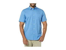Amazon Essentials Men's Slim-Fit Short-Sleeve Poplin Shirt, Light Blue, Medium