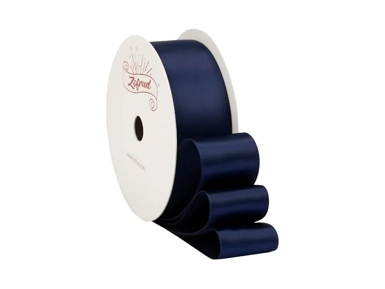 Navy Satin Ribbon 1 Inch Wide x 10 Yds -