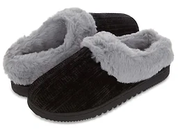 Floopi FLOOPI-408-BLK-S Small Womens Chenille Knit Slipper Black