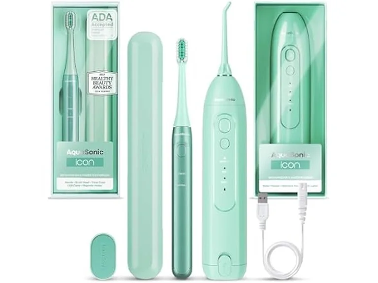 AquaSonic Icon Toothbrush Flosser Mint