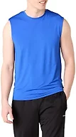 Amazon Essentials Men's Athletic Base Layer Workout Sports Tank Tops, Blue, Small